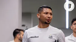 Rony jogador do Santos chegando na Vila Belmiro