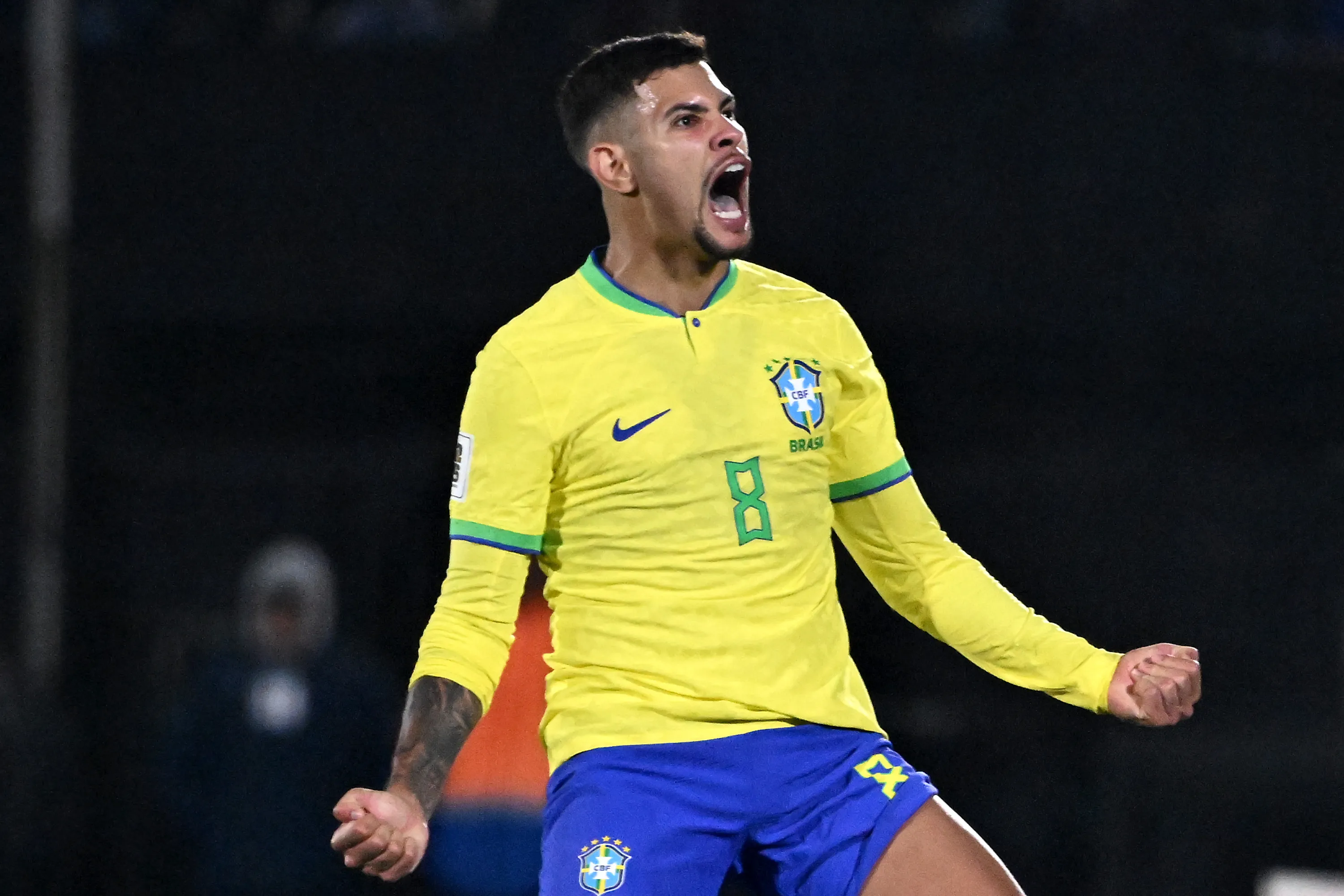 ​Bruno Guimarães. Foto: Guillermo Legaria/Getty Images