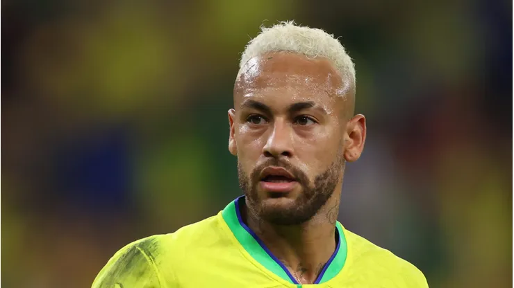 Neymar durante partida pelo Brasil no Mundial de 2022