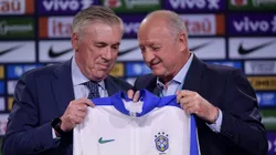 RJ - RIO DE JANEIRO - 26/05/2025 - SELECAO BRASILEIRA, CARLO ANCELOTTI CONVOCACAO - Carlo Ancelotti italiano tecnico da Selecao Brasileira e Felipao ex tecnico do Brasil na convocao dos jogadores para os jogos diante de Equador e Paraguai, nos proximos dias 5 e 10, pelas Eliminatorias Sul-Americanas para a Copa do Mundo de 2026, evento realizado no Hotel Hotel Gran Hyatt na Barra da Tijuca, Zona Oeste do Rio de Janeiro, nesta segunda (26). Foto: Thiago Ribeiro/AGIF