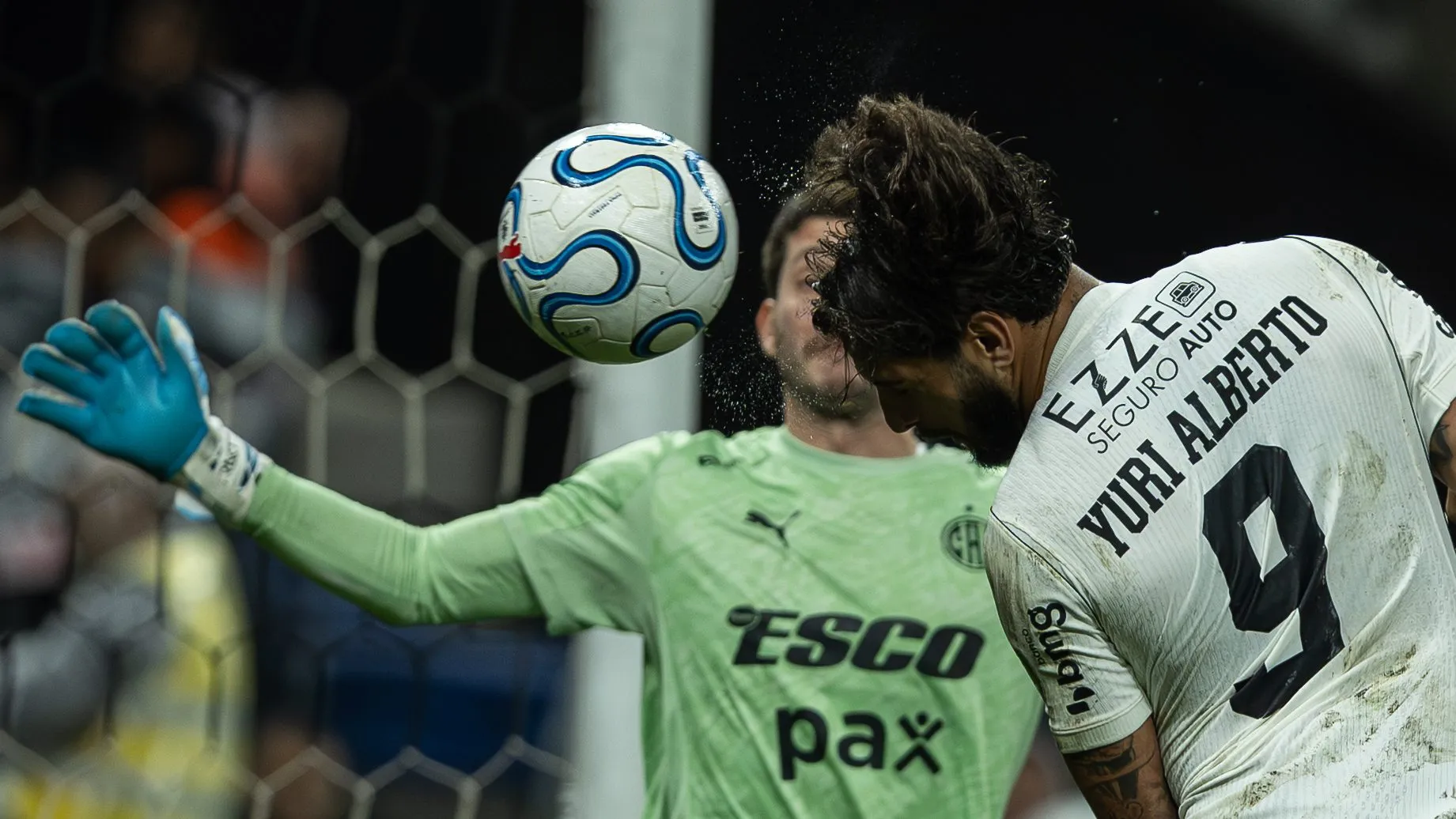 Yuri Alberto jogador do Corinthians durante partida contra o Platense no estadio Arena Corinthians pelo campeonato Copa Libertadores 2026. Foto: Joisel Amaral/AGIF