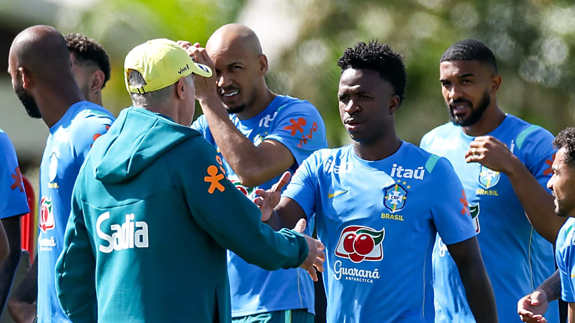 Vini Jr. e Ancelotti. (Foto de Buda Mendes/Getty Images)
