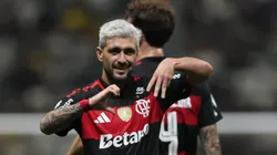 MG - BELO HORIZONTE - 26/04/2026 - BRASILEIRO A 2026, ATLETICO-MG X FLAMENGO - Arrascaeta jogador do Flamengo comemora seu gol durante partida contra o Atletico-MG no estadio Arena MRV pelo campeonato Brasileiro A 2026. Foto: Gilson Lobo/AGIF