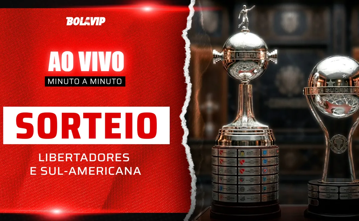 Sorteio da Libertadores e Sul-Americana AO VIVO – Onde assistir a definição do mata-mata em tempo real