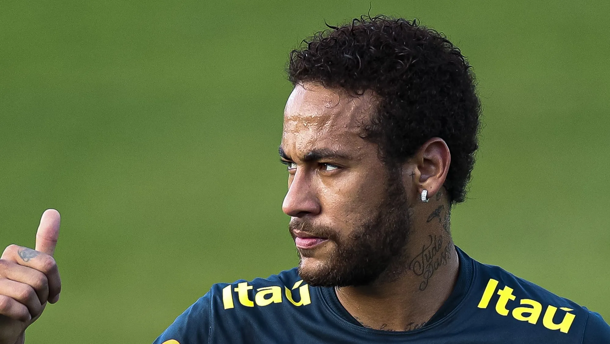 Neymar durante treino em Teresópolis. (Foto de Buda Mendes/Getty Images)