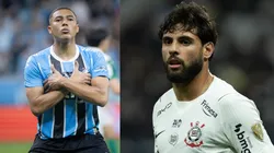 Carlos Vinícius e Yuri Alberto vão se enfrentar neste sábado (30) - Fotos: Maxi Franzoi/AGIF e Joisel Amaral/AGIF
