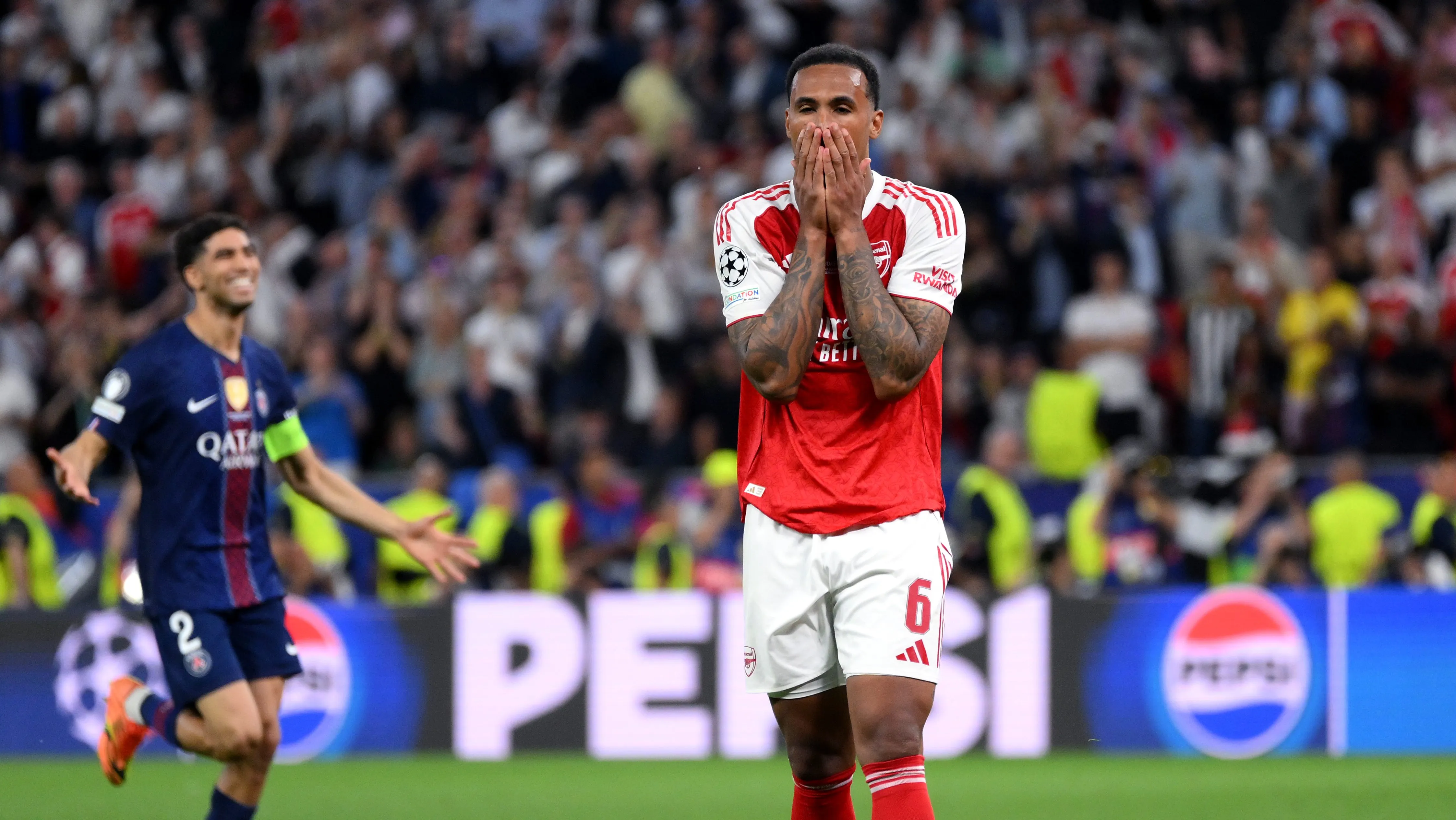 Gabriel Magalhães perdeu pênalti decisivo. (Photo by David Ramos/Getty Images)