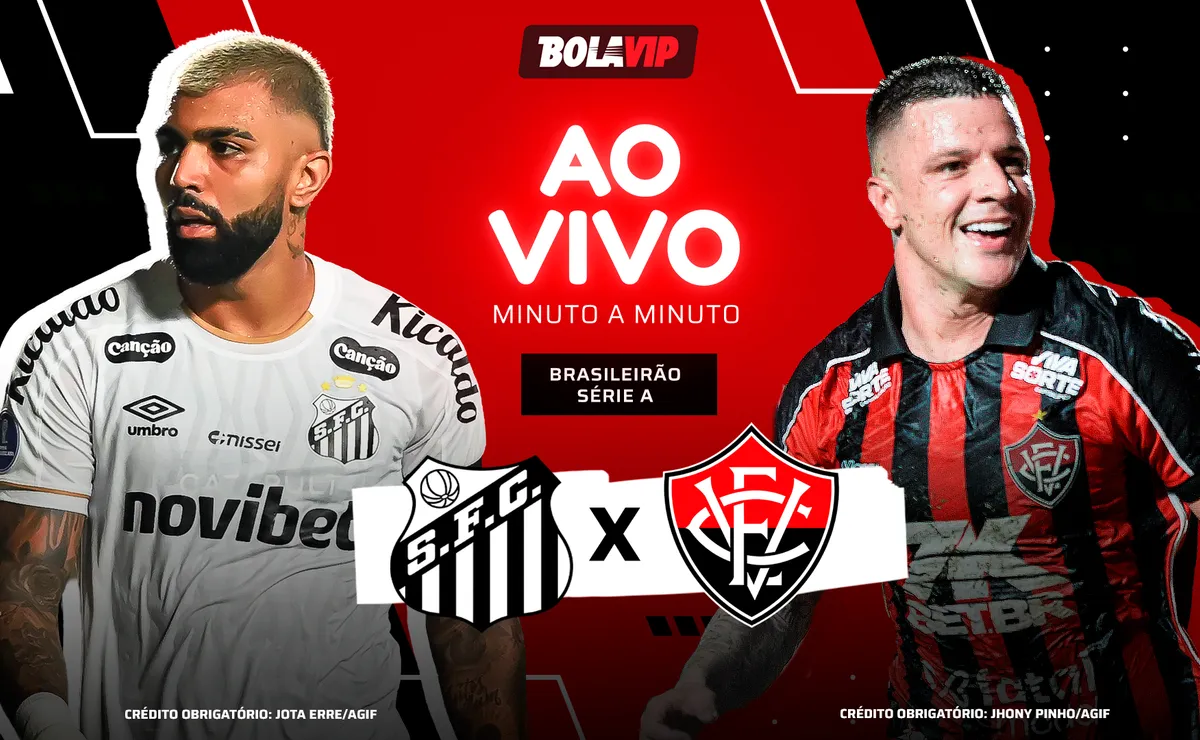 Santos x Vitória AO VIVO – Onde assistir jogo em tempo real pelo Brasileirão 2026