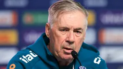 Ancelotti durante entrevista coletiva. Foto: Buda Mendes/Getty Images