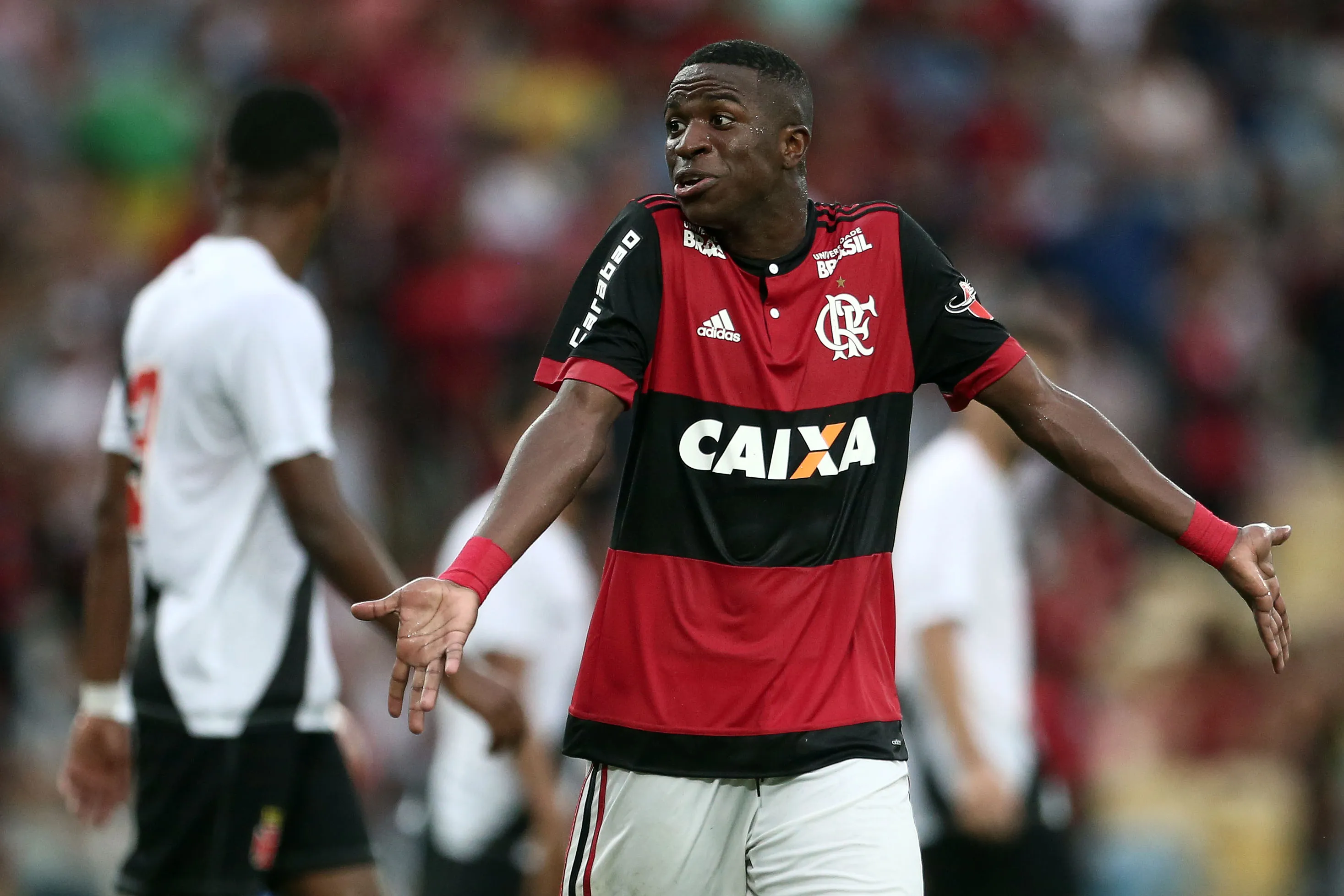 RJ – Rio de Janeiro – 27/01/2018 – Carioca 2018, Flamengo x Vasco – Vinicius Jr jogador do Flamengo durante partida contra o Vasco no estadio Maracana pelo campeonato Carioca 2018. Foto: André Mourão/AGIF