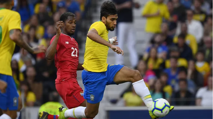 Paquetá contra o Panamá. (Photo by Octavio Passos/Getty Images)