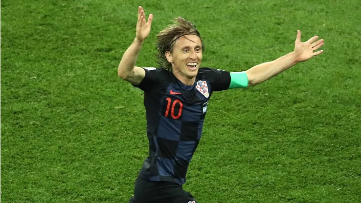 Modric brilhou ao levar a Croácia a duas semifinais de Copa do Mundo (Photo by Clive Mason)