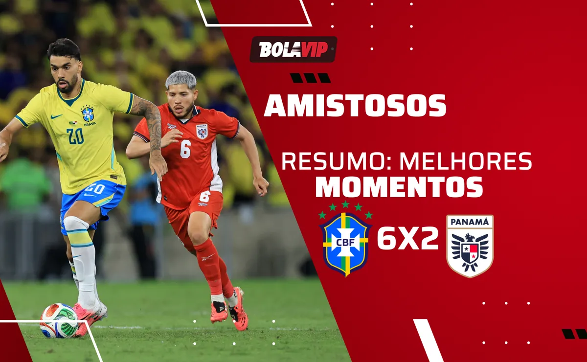 Brasil 6 x 2 Panamá: resumo completo do Amistoso da Seleção Brasileira