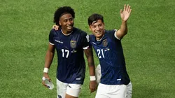Alan Franco e Preciado pelo Equador. Foto: Lars Baron/Getty Images