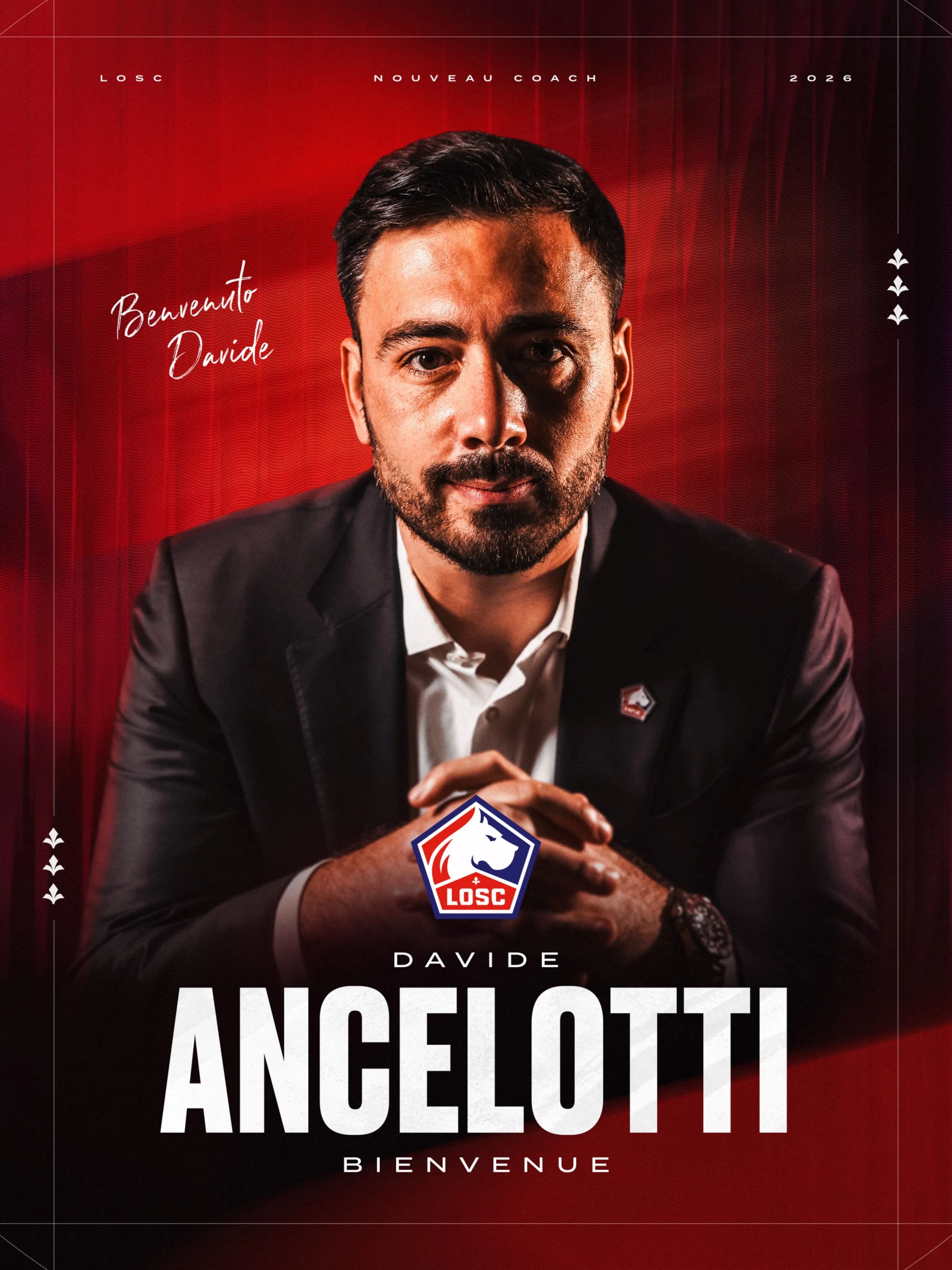 Davide Ancelotti vai para seu segundo trabalho como treinador principal – Foto: Imagem de divulgação do Lille