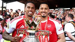 Gabriel Magalhães e Saliba pelo Arsenal. Foto: Michael Regan/Getty Images For Premier League