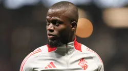 Enner Valencia jogador do Internacional comemora seu gol durante partida contra o Atletico-MG no estadio Arena MRV pelo campeonato Brasileiro A 2025.