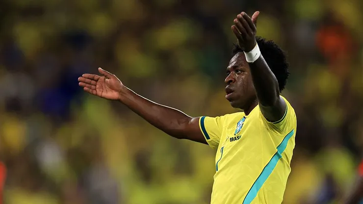 Vinicius Jr é a principal arma ofensiva do Brasil. Foto: Buda Mendes/Getty Images