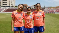 Brendha, Sofia e Emilly. Foto: Luciana Vermell/CBF