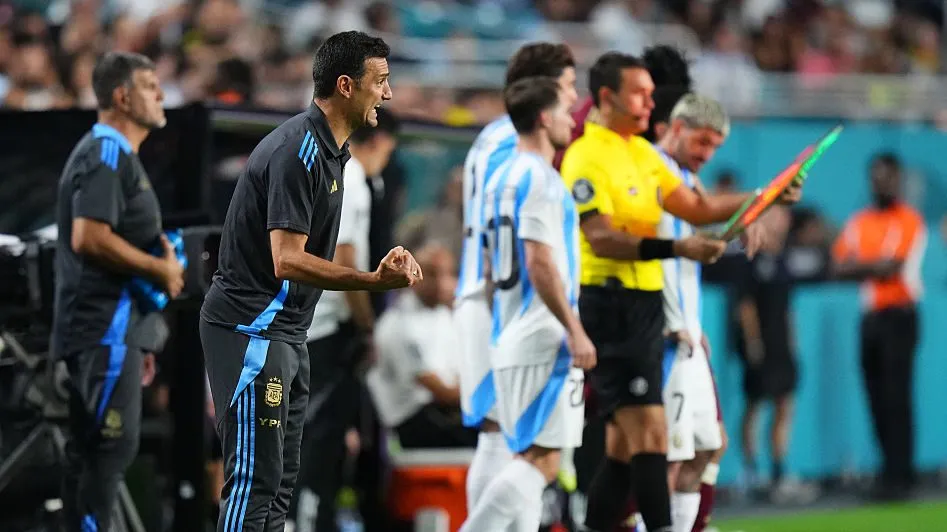 Scaloni pela Argentina. Foto: Rich Storry/Getty Images