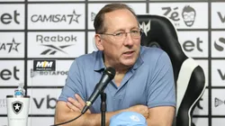 John Textor mandatário do Botafogo durante coletiva