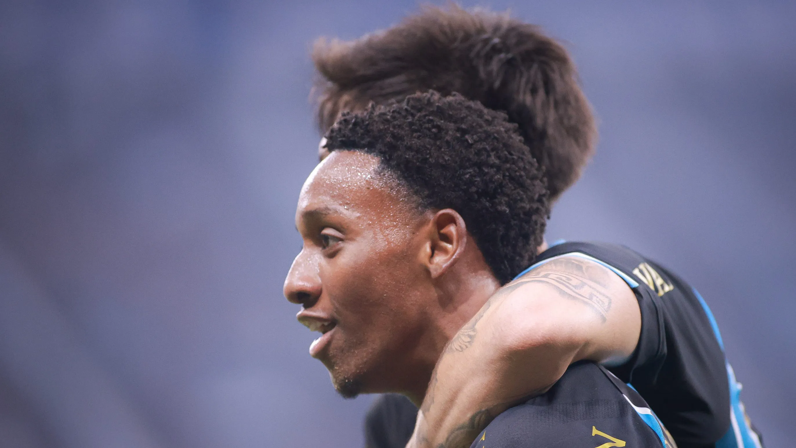Foto: Maxi Franzoi/AGIF – Viery comemorando gol de Mec em Grêmio x Corinthians.