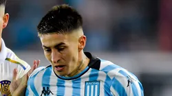 LANUS, ARGENTINA - MAY 28: Gabriel Rojas of Racing Club competes for the ball with Jorge Mendoza of Sportivo Luqueno during the Copa CONMEBOL Sudamericana 2024 group H match between Racing Club and Sportivo Luqueño at Estadio Ciudad de Lanus (La Fortaleza) on May 28, 2024 in Lanus, Argentina. (Photo by Marcelo Endelli/Getty Images)