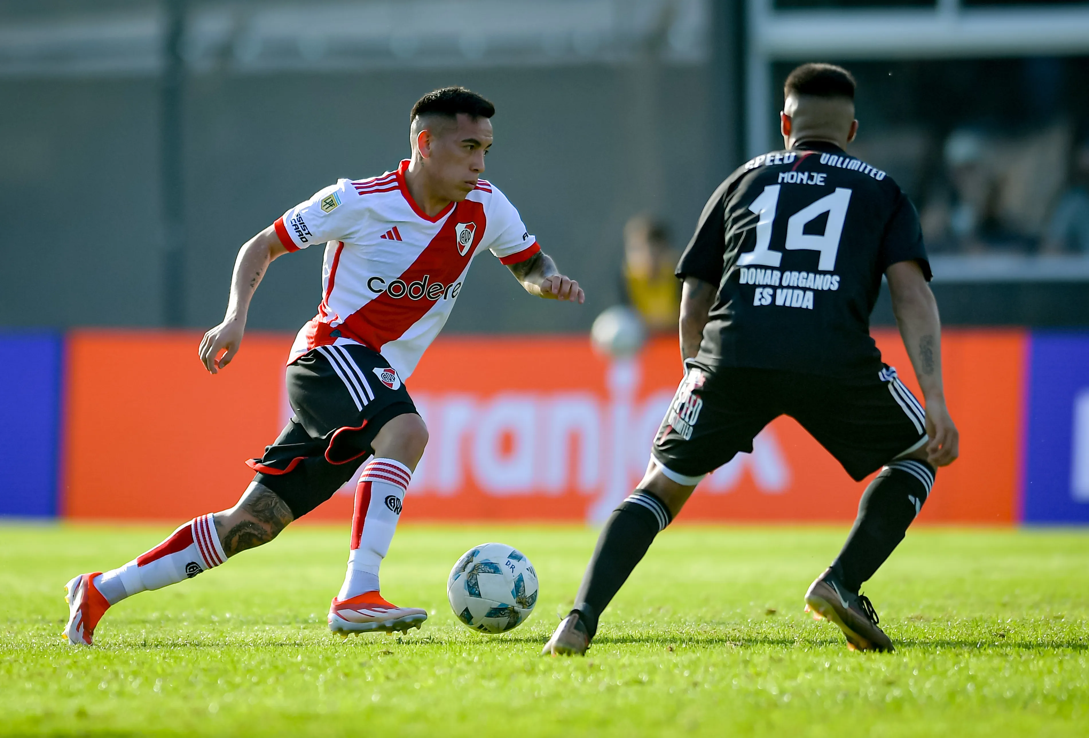 Barco em ação pelo River Plate em 2024. Foto: Marcelo Endelli/Getty Images.