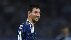 Messi em ação durante amistoso contra a Zâmbia