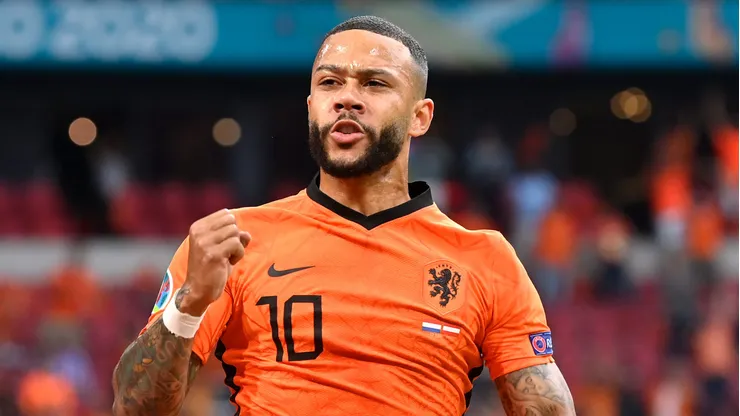 Memphis Depay. (Photo by Olaf Kraak - Pool/Getty Images)