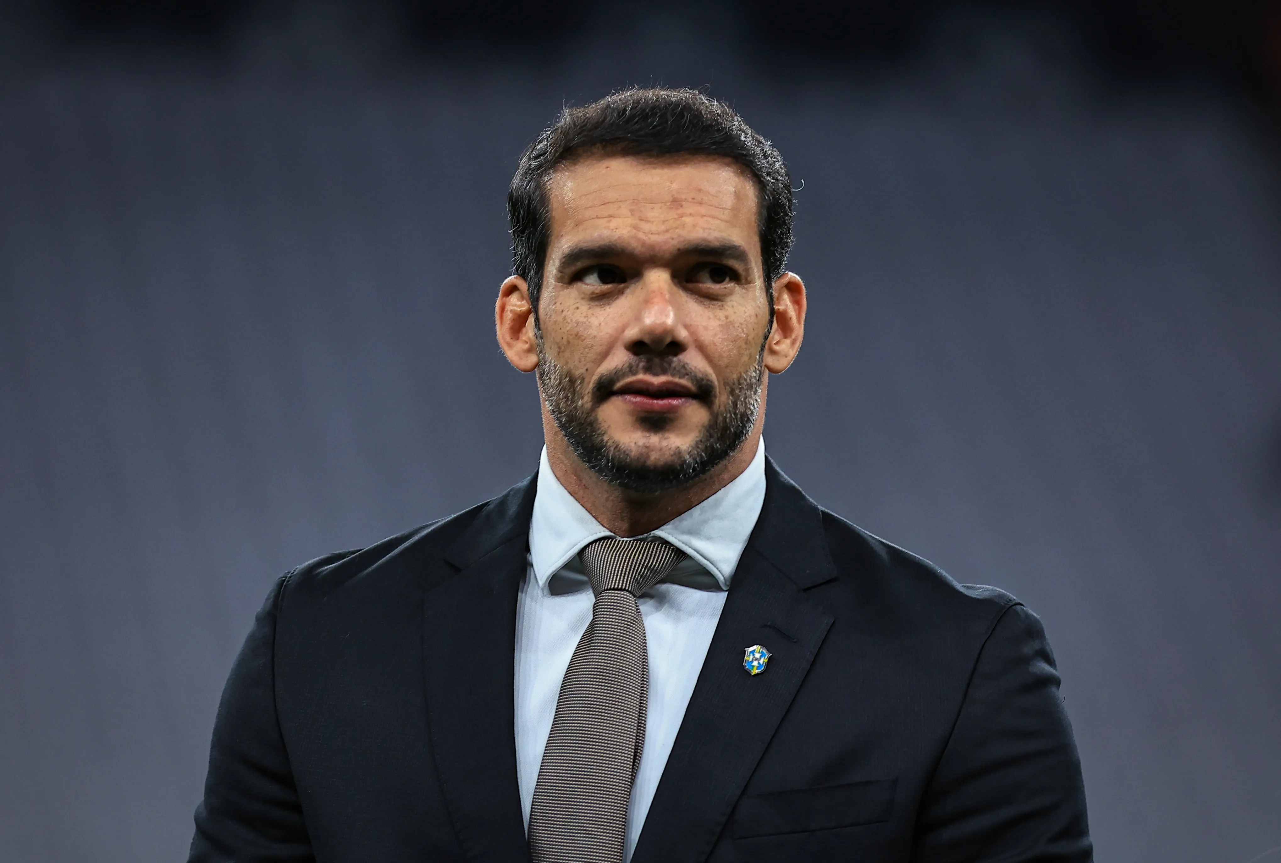 Samir Xaud presidente da CBF antes da partida contra o Japao no estadio Arena Corinthians em Amistoso. Foto: Fabio Giannelli/AGIF
