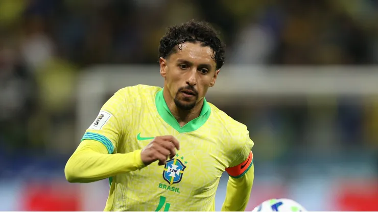 Marquinhos jogador da Selecao Brasileira durante a partida entre Brasil e Paraguai na Neo Quimica Arena em Sao Paulo (SP), pelas Eliminatorias da Copa do Mundo 2026. Foto: Marlon Costa/AGIF
