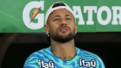 RIO DE JANEIRO, BRAZIL - MAY 31: Neymar Jr. stands for the national anthem prior to the international friendly match between Brazil and Panama at Maracana Stadium on May 31, 2026 in Rio de Janeiro, Brazil. (Photo by Wagner Meier/Getty Images)