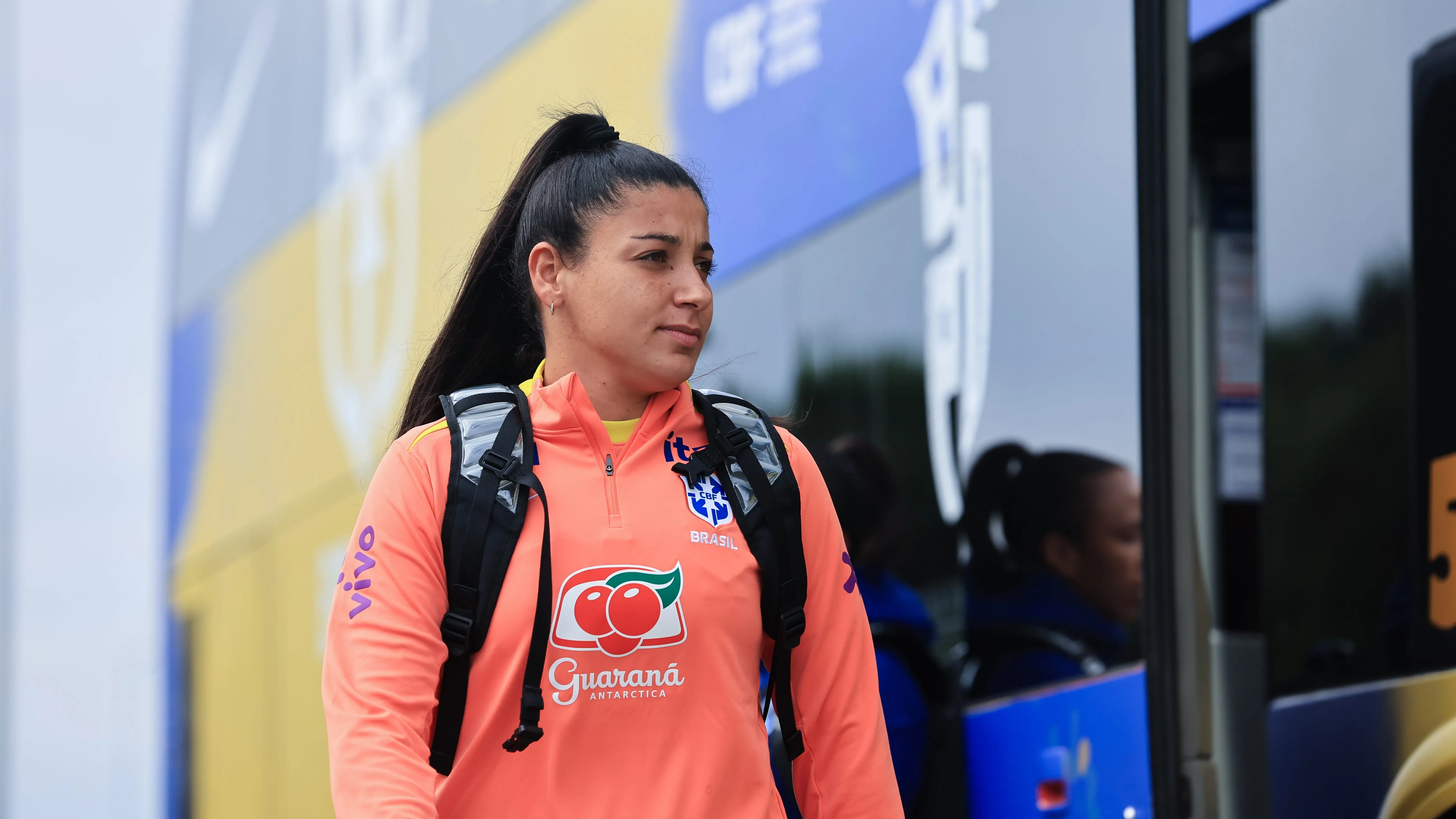 Duda Sampaio em treino da Seleção Feminina