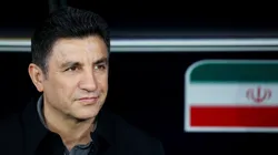 AL RAYYAN, QATAR - JANUARY 23: Amir Ghalenoei, Head Coach of Iran looks on prior to the AFC Asian Cup Group C match between Iran and United Arab Emirates at Education City Stadium on January 23, 2024 in Al Rayyan, Qatar. (Photo by Lintao Zhang/Getty Images)