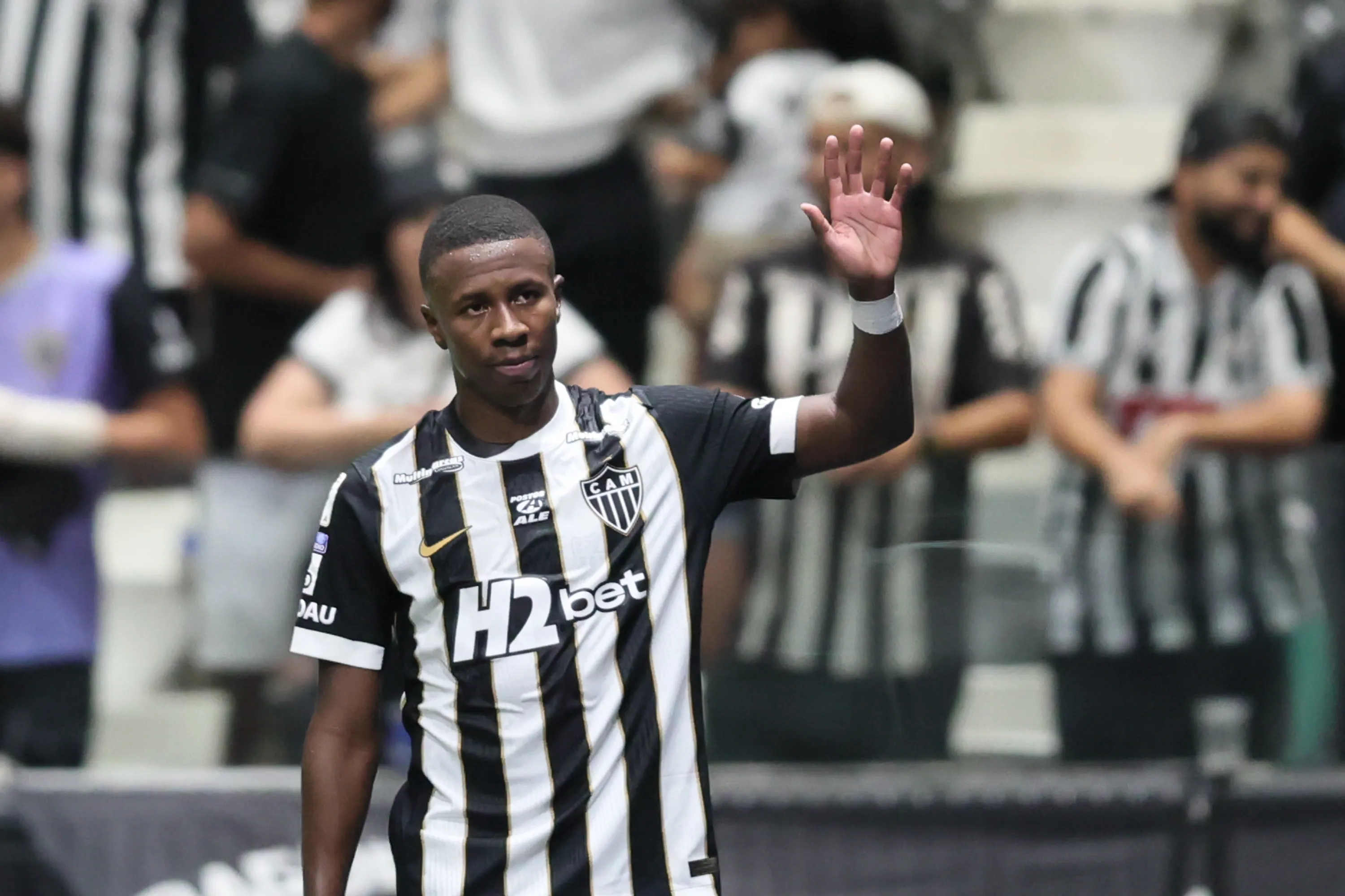 MG – BELO HORIZONTE – 16/05/2026 – BRASILEIRO A 2026, ATLETICO-MG X MIRASSOL – Alan Minda jogador do Atletico-MG comemora seu gol durante partida contra o Mirassol no estadio Arena MRV pelo campeonato Brasileiro A 2026. Foto: Gilson Lobo/AGIF