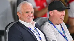 GUADALUPE, MEXICO - MARCH 31: Graham Arnold, Head Coach of Iraq, looks on during the FIFA World Cup 2026 Play-Off tournament final match between Iraq and Bolivia at Estadio Monterrey on March 31, 2026 in Guadalupe, Mexico. (Photo by Azael Rodriguez/Getty Images)