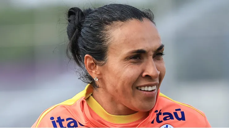 Marta durante treino em São Paulo. Foto: Lívia Villas Boas/CBF
