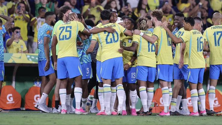 Rayan, jogador do Seleção Brasileira comemora seu gol durante partida contra o Panama no estadio Maracana pelo campeonato Amistoso. Foto: Baggio Rodrigues/AGIF