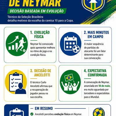 Ancelotti revela o motivo que o convenceu para convocar Neymar