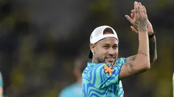 Neymar, jogador da Seleção Brasileira, comemoram vitoria ao final da partida contra o Panama no estadio Maracana pelo campeonato Amistoso. Foto: Thiago Ribeiro/AGIF
