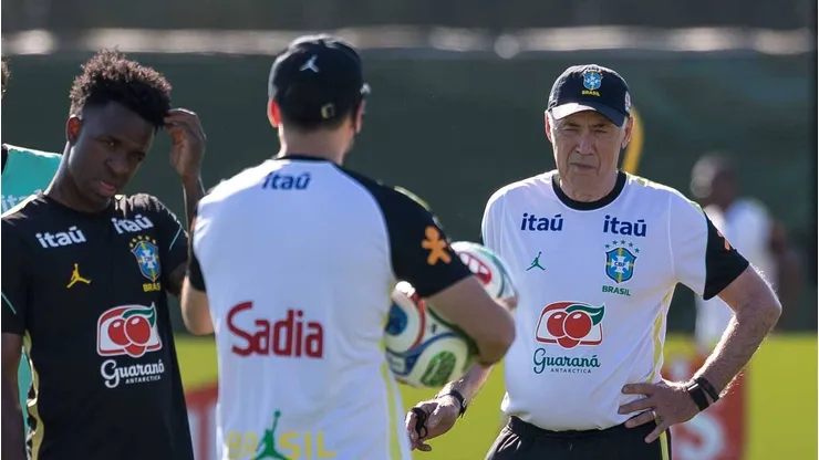 Carlo Ancelotti, treino da Seleção Brasileira. Foto: IMAGO / Brazil Photo Press