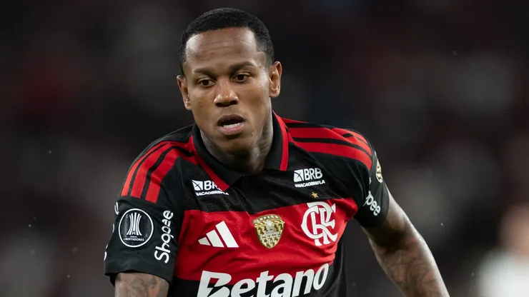 - Wallace Yan jogador do Flamengo durante partida contra o Estudiantes no estadio Maracana pelo campeonato Copa Libertadores 2026.