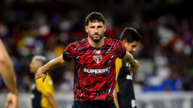 Calleri jogador do Sao Paulo durante partida contra o Remo no estadio Mangueirao pelo campeonato Brasileiro A 2026. Foto: Fernando Torres/AGIF