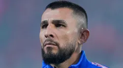 LENS, FRANCE - MARCH 31: Junior Alonso of Paraguay looks on prior to the international friendly match between Morocco and Paraguay at Stade Bollaert-Delelis on March 31, 2026 in Lens, France. (Photo by Franco Arland/Getty Images)