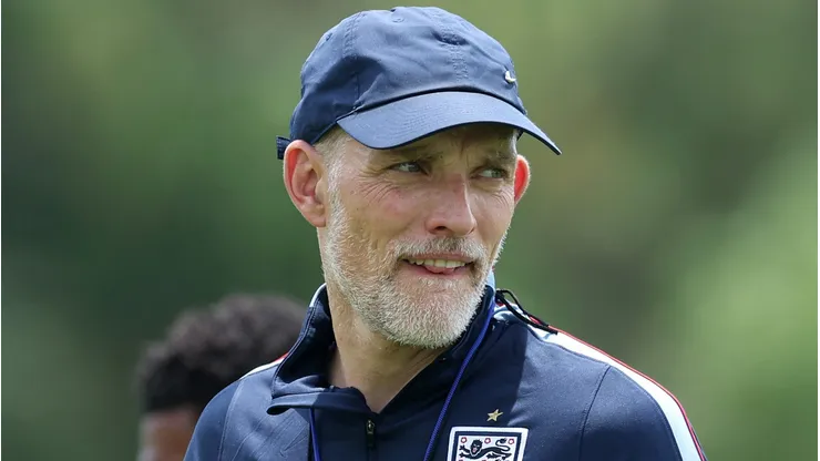 Thomas Tuchel durante treino da Seleção da Inglaterra (Photo by Richard Pelham/Getty Images)