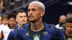 FOXBOROUGH, MASSACHUSETTS - MARCH 26: Wesley of Brazil enters the pitch for the second half during the international friendly match between Brazil and France at Gillette Stadium on March 26, 2026 in Foxborough, Massachusetts. (Photo by Maddie Meyer/Getty Images)