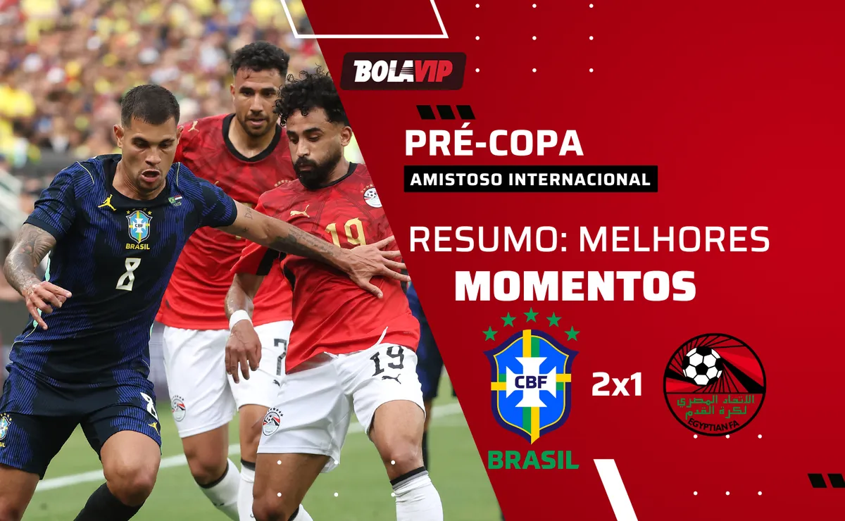 Brasil x Egito AO VIVO – 2 x 1 – Endrick marca pelo amistoso para Copa