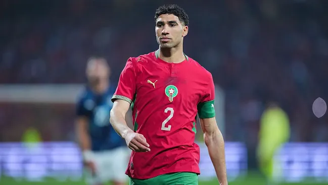 Achraf Hakimi vai defender Marrocos na Copa 2026. Foto: Franco Arland/Getty Images