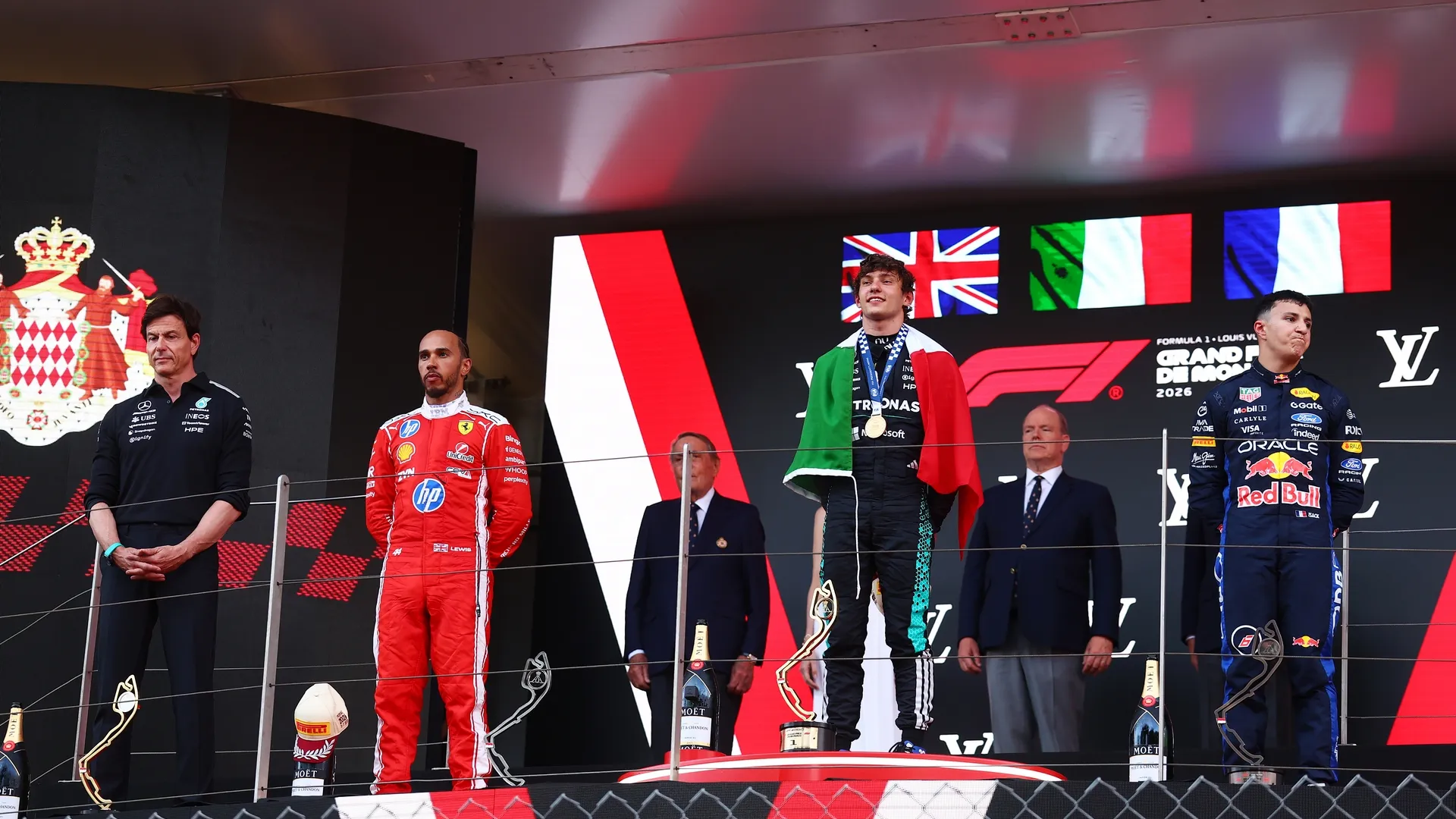 Pódio do GP de Mônaco – Foto: Joe Portlock/Getty Images